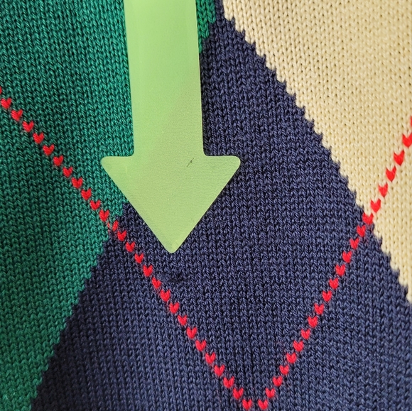 Brooks Brothers St Andrews Links Argyle V neck Golf Sweater L - Picture 10 of 10